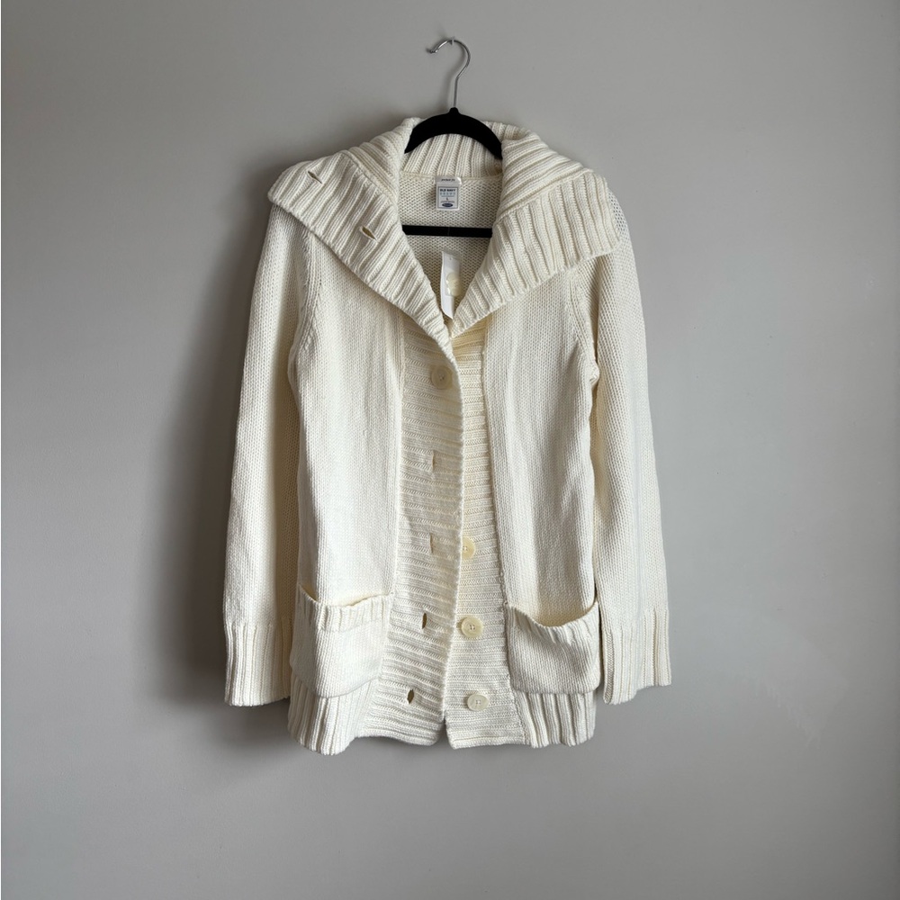 NWT- Old Navy Cream Long Cardigan Sweater- size Large